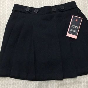 NWT Chaps navy pleaded school uniform skort size 5